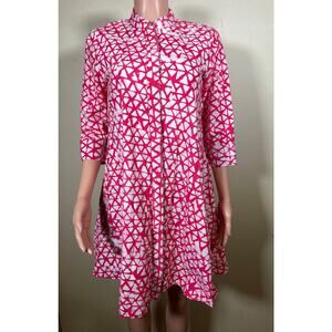 Zuri Pink Abstract Dress Size XS